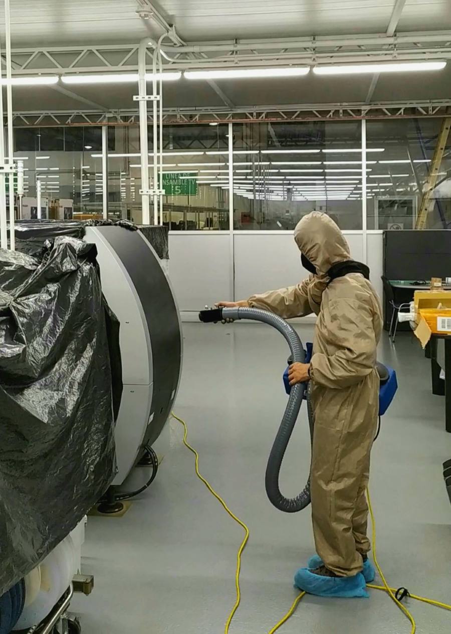 Limpieza de ductos en planta industrial